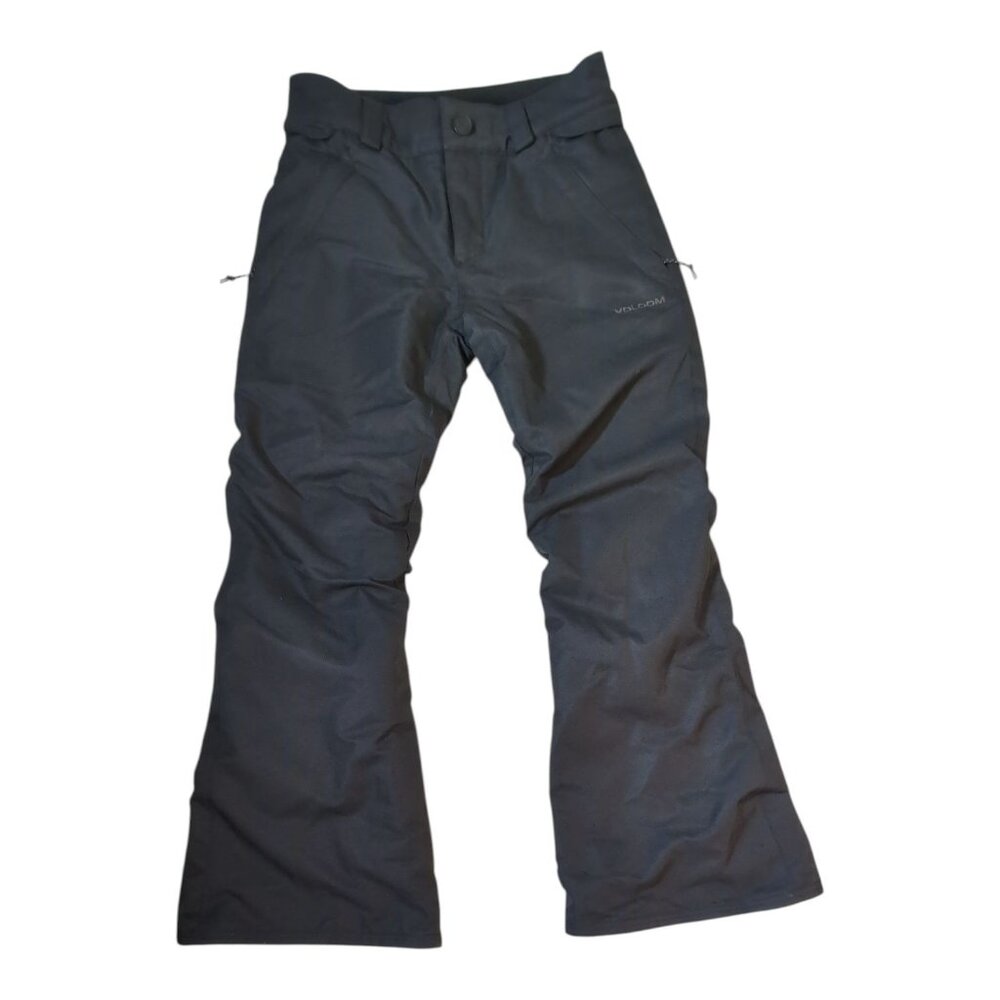 Volcom Freakin Snow Chino Pants Boys Size US Small EU 8Y Black 10K Waterproof